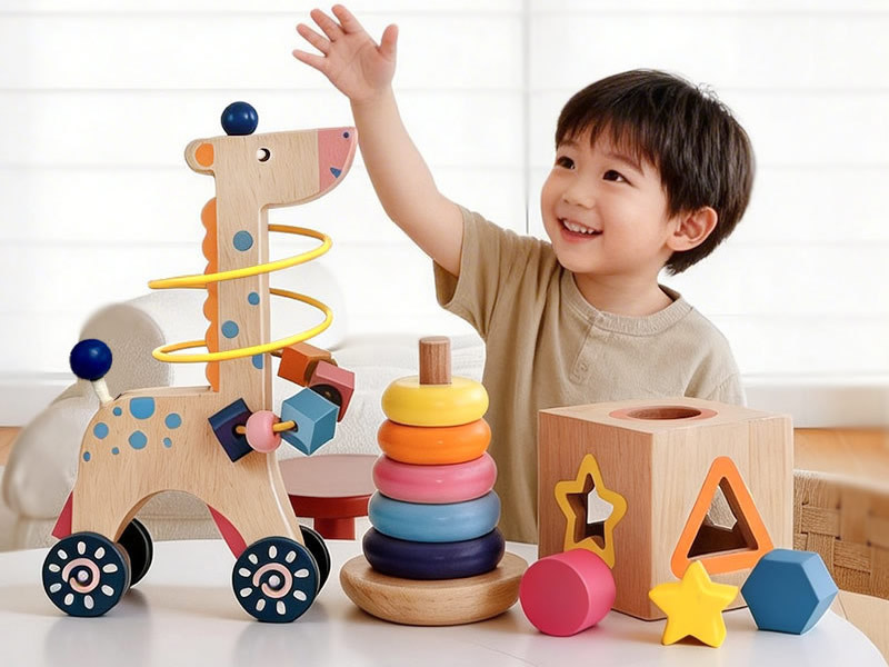 Selection of materials and age specific recommendations for children's early education jigsaw puzzles